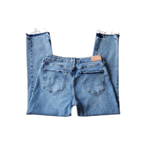 Dear John High-Rise Blaire Straight Ankle Raw Hem Jeans - Picture 3 of 5